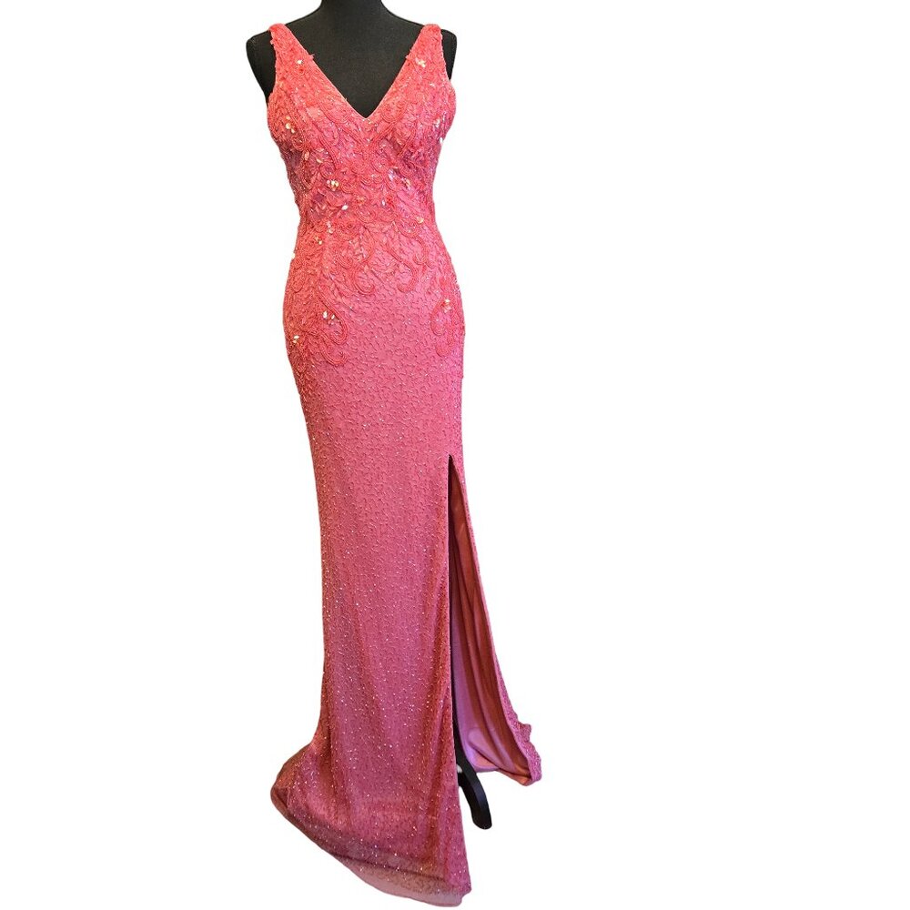 Prom dress/gown - Primavera Couture - 60131 - Rose Pink - Size 2
